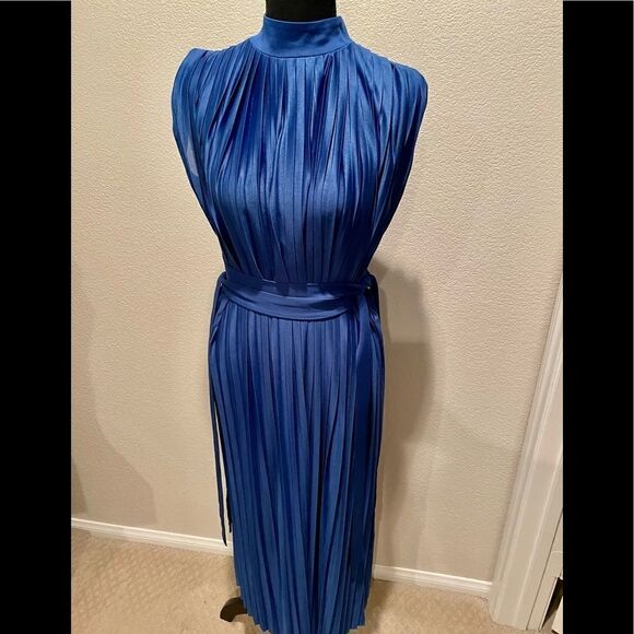 NWT Zara Voluminous Pleated Dress - Picture 3 of 12